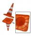 Конус дорожный сигнальный КС 2.8 (520 мм) оранжевый, 2 светоотражающие полосы