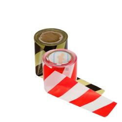 Лента сигнальная оградительная ЛО-100 «Стандарт» 75мм/50мкм/100п.м (красно-белая, желто-черная)